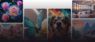 mobile-Collage of AI-generated artworks